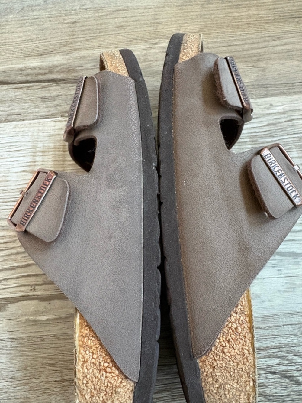 Birkenstock Brown Double-Strap Kids Sandals with Copper Buckles - Picture 4 of 6